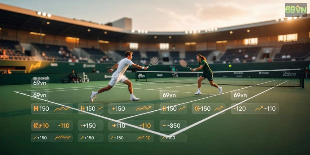 Trải nghiệm cá cược tennis chuyên nghiệp trên 69vn với odds cao